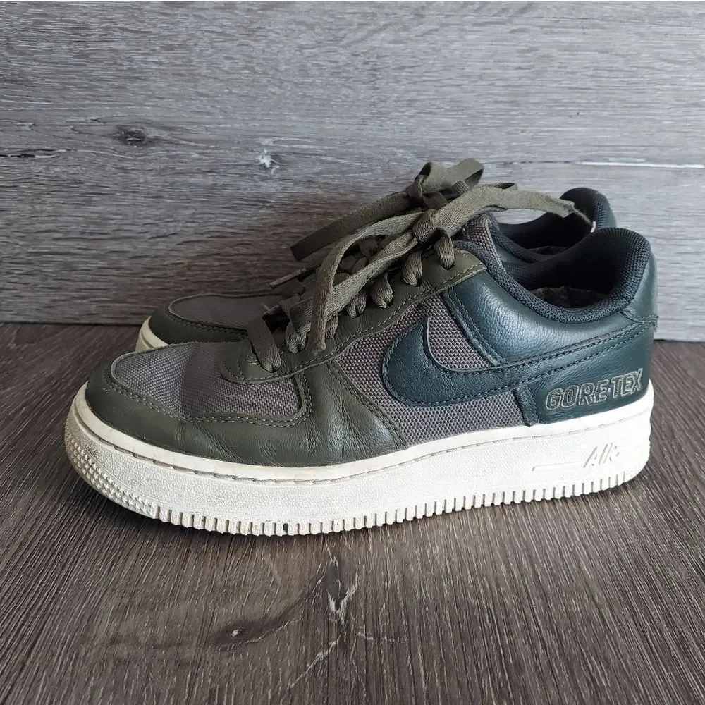Nike Air Force 1 GTX Gore-Tex Sneakers Green CT2858-200 Low Top 3.5
